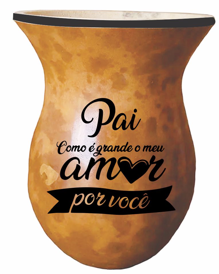 Cuia Bago de Touro porongo - dia dos pais como é grande amor