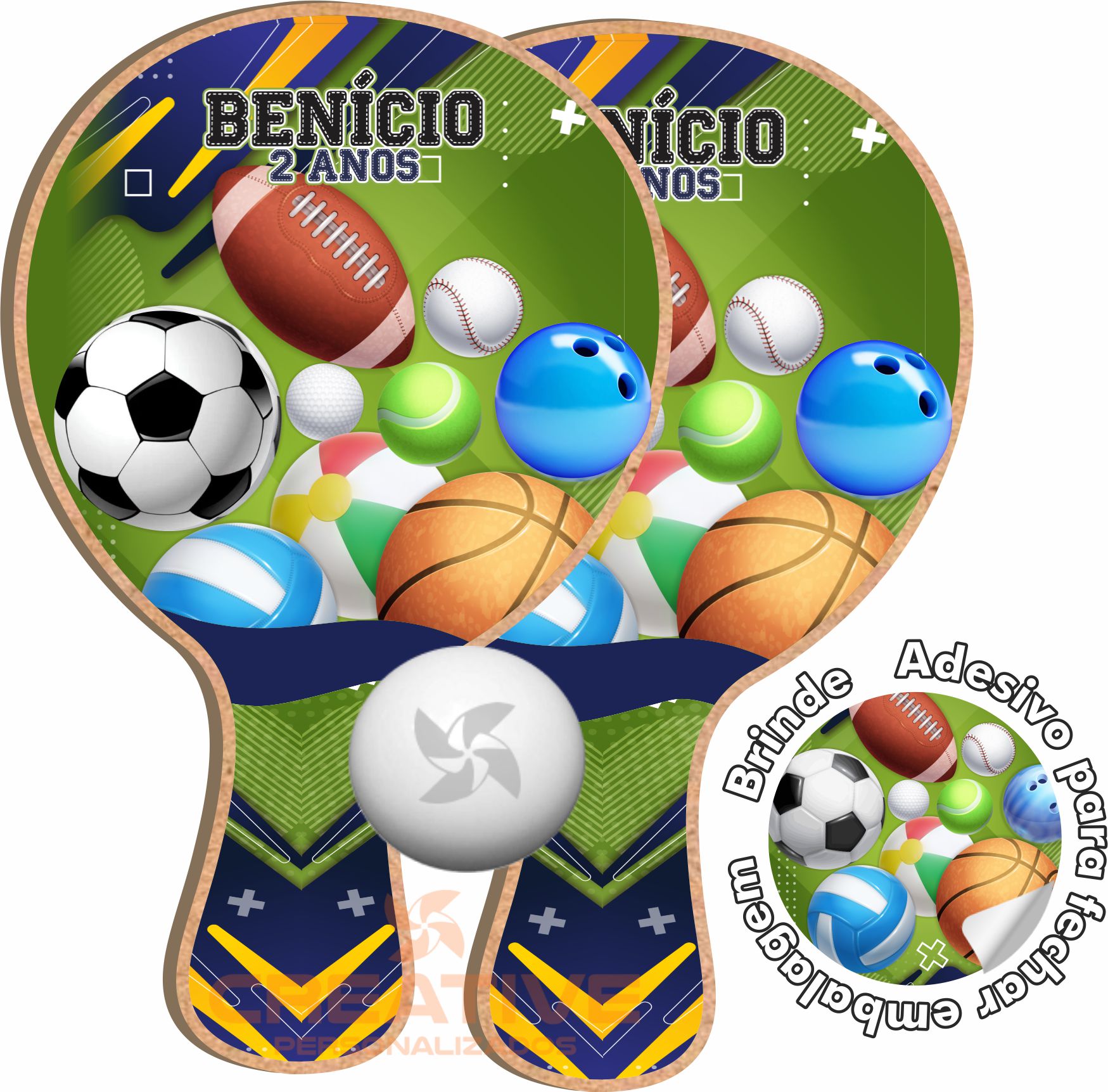 Kit Raquetes Ping Pong Bolas Esportes - 10 pares