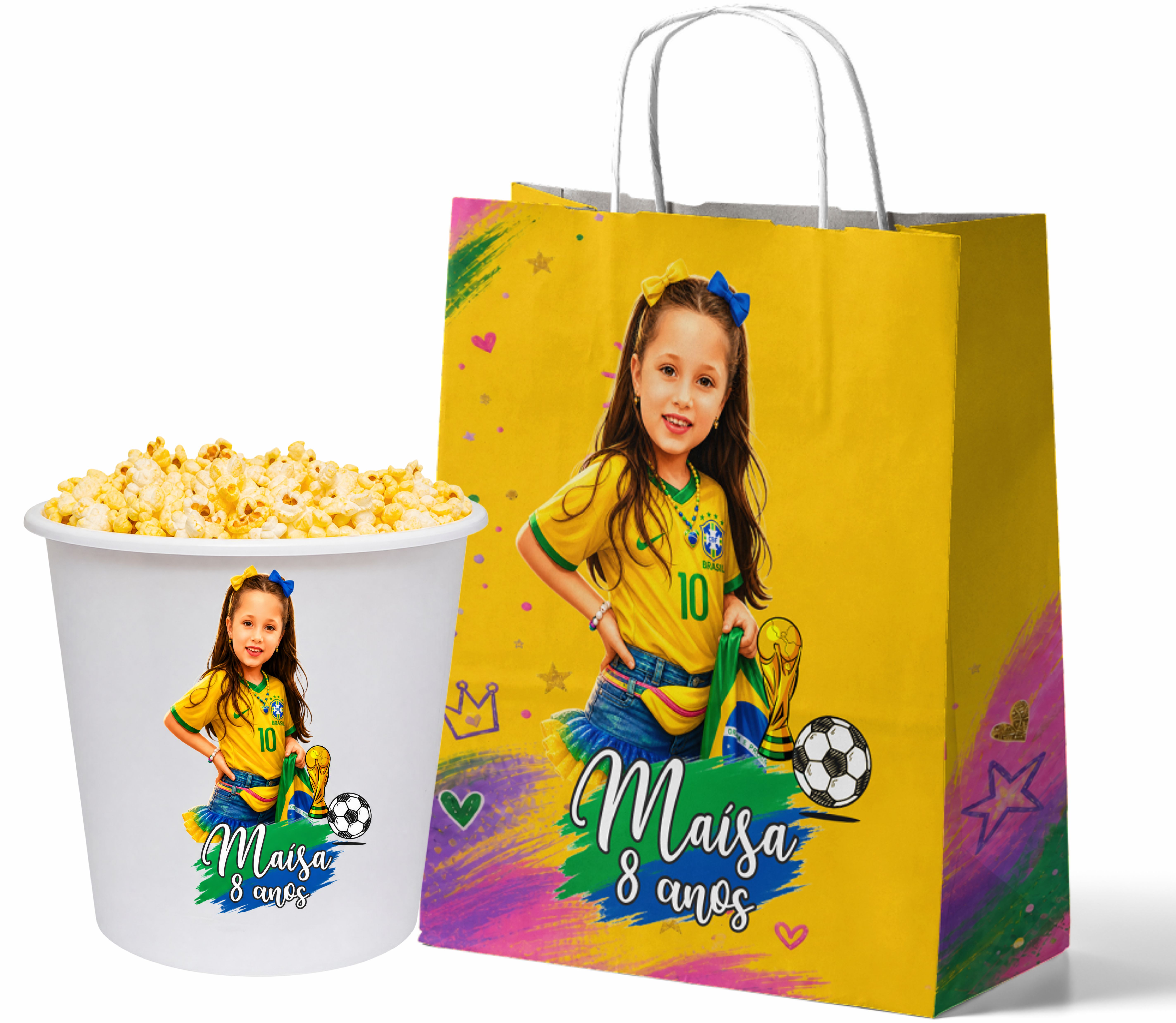 Kit Sacola de Papel e Raquete de Ping Pong Personalizada