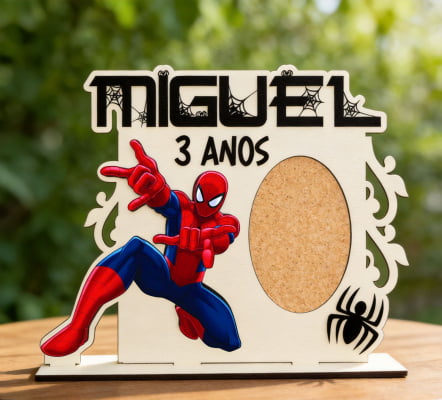 7/10/15/20/25 - Porta Retrato lembrancinha homem aranha 15x11
