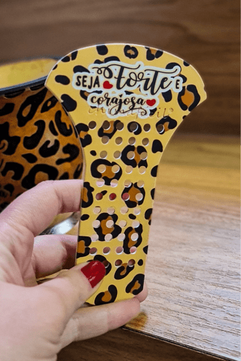 Kit chimafácil e Vira mate Personalizado - Animal Print - Seja forte e Corajosa 