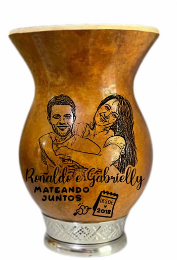 Cuia chimarrão Personalizada Dia dos namorados com foto