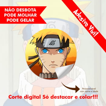 100 Etiquetas adesivas 5cm Personalizadas Naruto