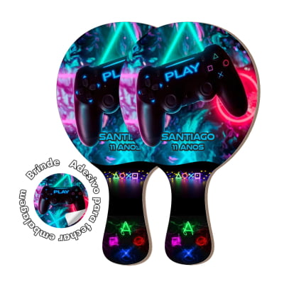 Kit lembrancinha Raquete de Ping Pong Personalizado - Lembrancinha tema game