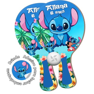 Kit Mochilinha e Raquetes Ping Pong  - Lilo and Stitch mod. 2005
