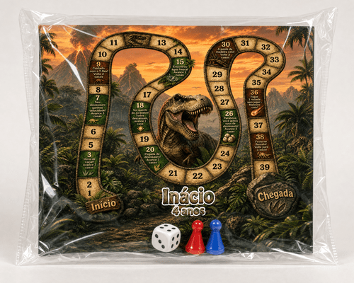  lembrancinhas jogo de tabuleiro Dinossauro
