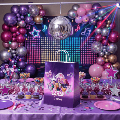 Sacolinha de papel personalizada lembrancinha Guerreiras Kpop Sacolinha de papel personalizada lembrancinha Guerreiras Kpop