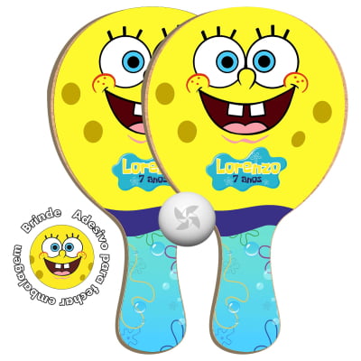 Kit Raquetes Ping Pong - Bob Esponja