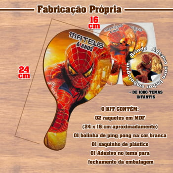 Kit raquetes de ping pong para lembrancinhas, personalizado - Raquete de ping pong - 45 pares